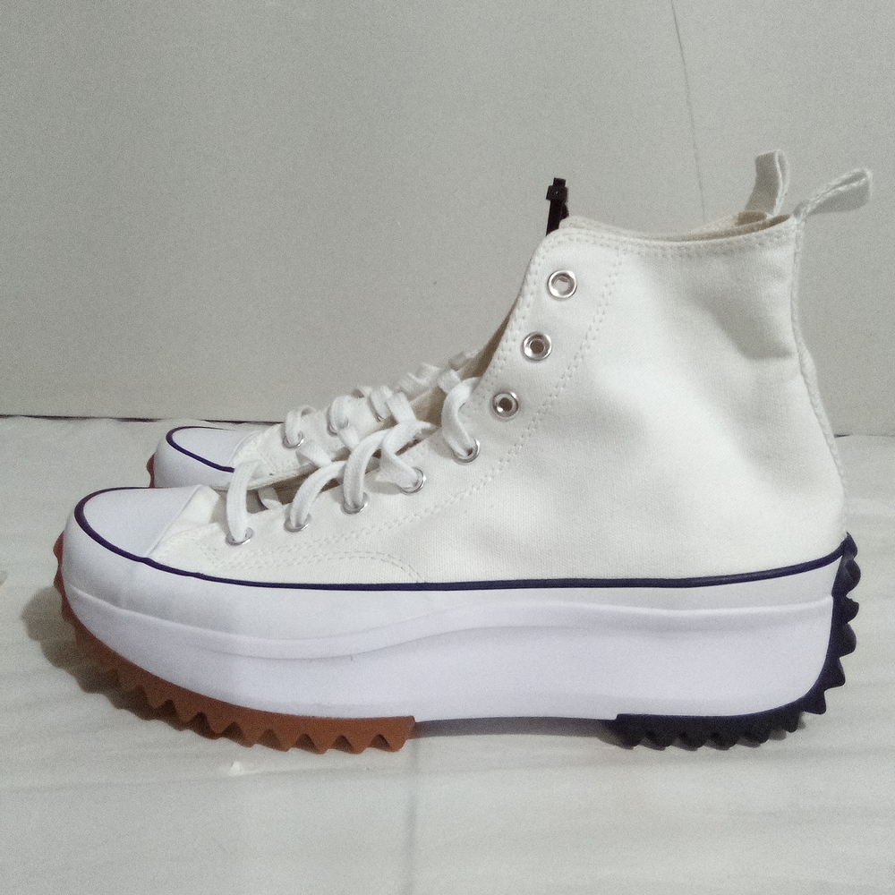 Women's White High-Top Platform Sneakers